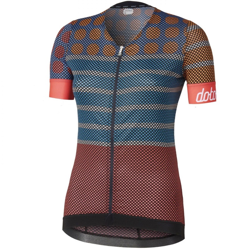 Maglia donna Dotout Dots – Azzurro fucsia