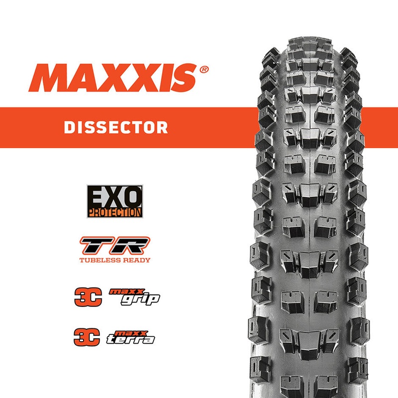 Maxxis – Dissector 29|MAXXIS 29 x 2.40 WT DISSECTOR EXO/TR FOLDABLE|MAXXIS 29 x 2.40 WT DISSECTOR 3C/EXO/TR MAXX TERRA FOLDABLE|MAXXIS 29 x 2.40 WT DISSECTOR 3C/EXO+/TR MAXX TERRA FOLDABLE|MAXXIS 29 x 2.40 WT DISSECTOR 3C/DD/TR MAXX TERRA FOLDABLE|MAXXIS
