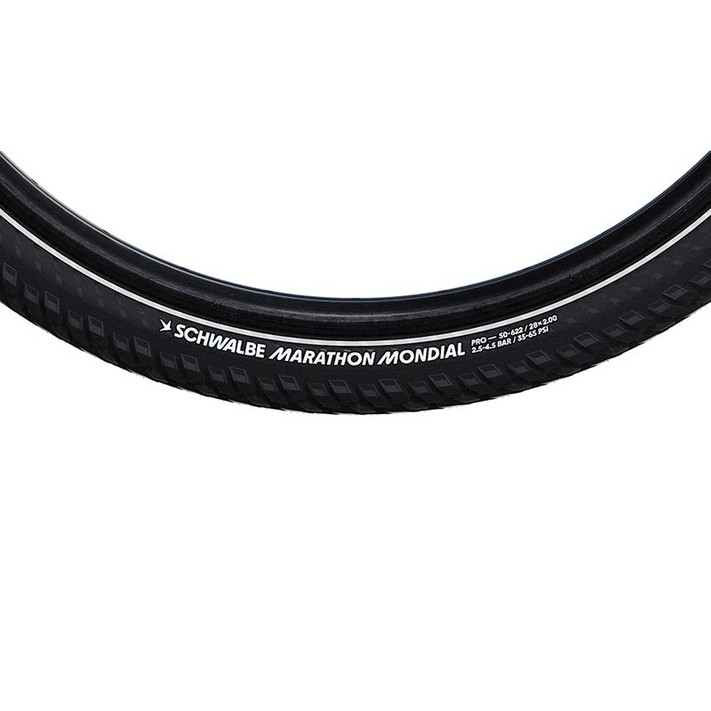 Schwalbe Marathon Mondial Hybrid Tire 700x50C Folding Clincher Addix V-Guard 67TPI Black