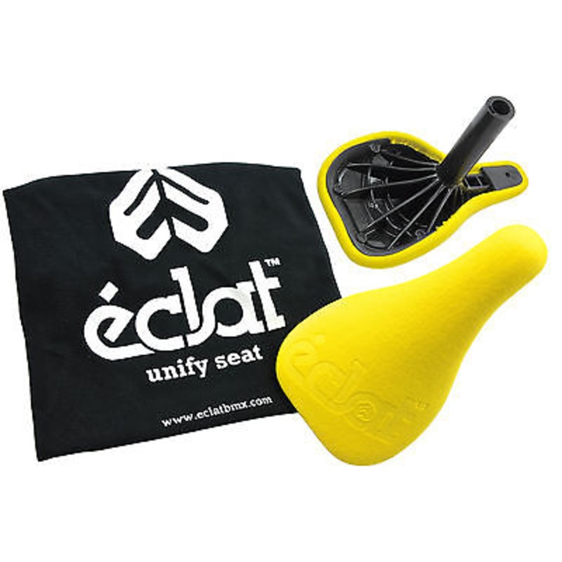 ECLAT UNIFY SEAT LIGHTWEIGHT SADDLE PADDED YELLOW+BUILT IN 25.4 SEATPOST