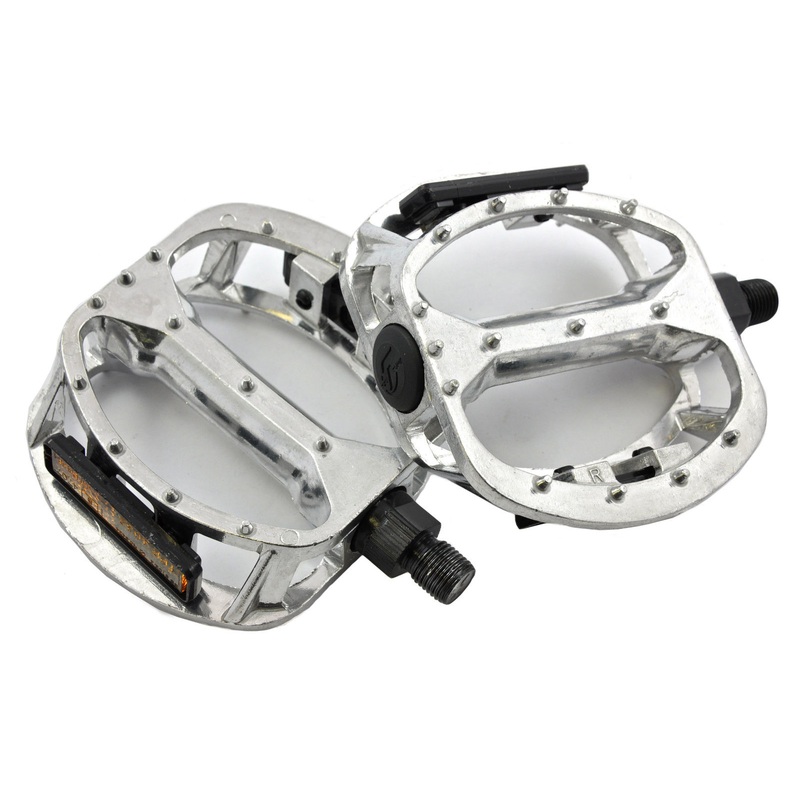 OLD SCHOOL BMX-FREESTYLE PEDALS ALLOY OVAL BEAR TRAP 1-2 CR-MO AXLE PE601 NEW