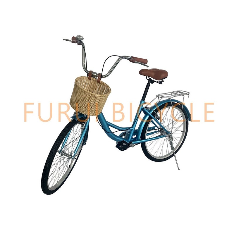 Elegant 24 Inch Lady Bike Featuring Alloy Handlebar and 7sp City Bicycle