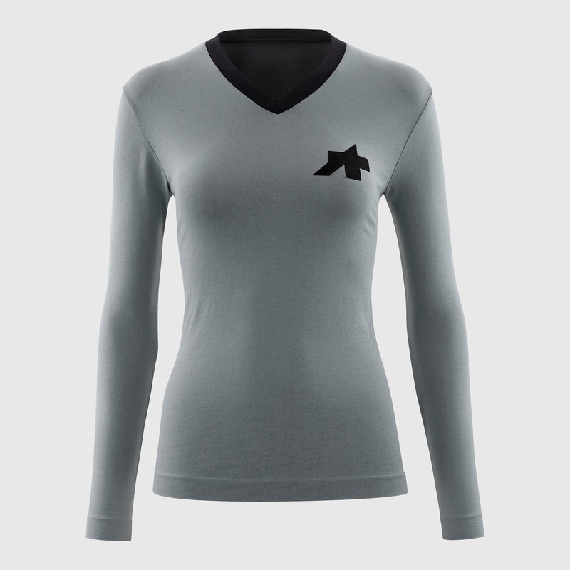 Maglia donna Assos maniche lunghe Tactica Tech T5 – Grigio