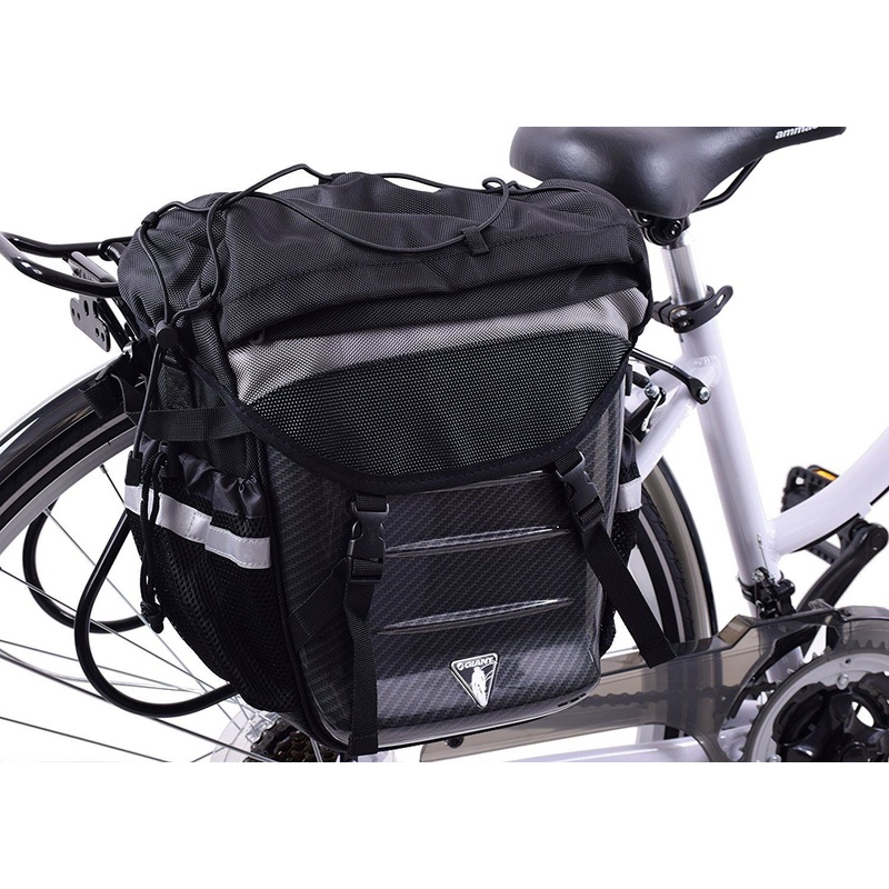 GIANT TOP QUALITY HARD SHELL REAR PANNIER COME RUCKSACK TO FIT ON BIKE CARRIER