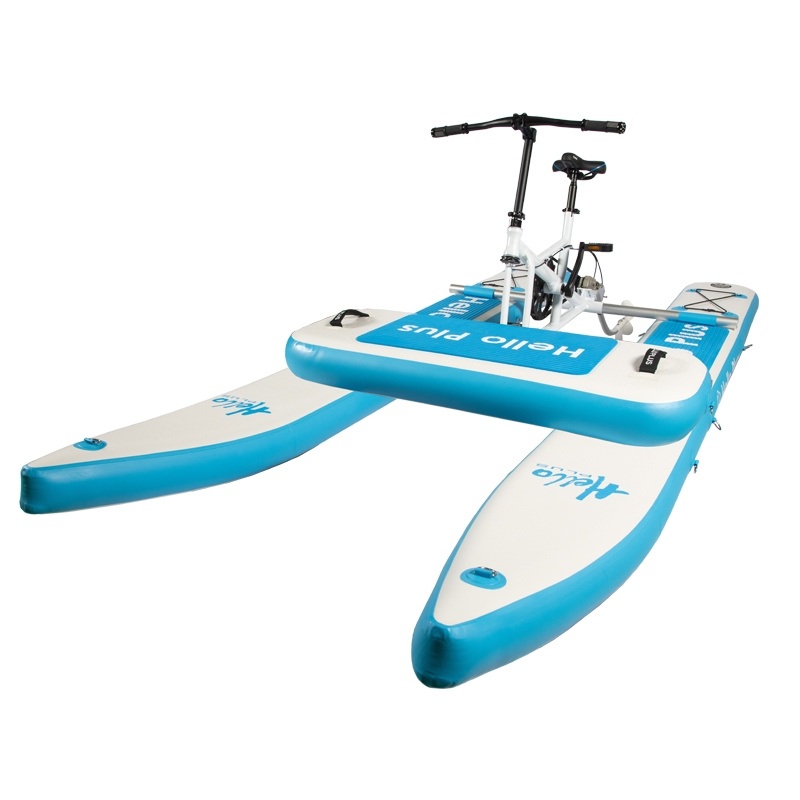 Custom Inflatable Pedal Water Bike with Seat and Handle  Floating Bicycle for Recreation and Rental Sup Sup Board Inflatable Water Bike OEM Factory Paddl