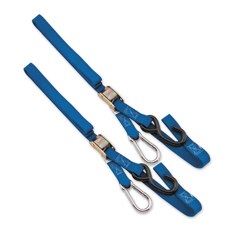 TECH 7 Tie Downs.|Tie Down Black 38mm with carabiner end Tech7|Tie Down Blue 38mm with carabiner end Tech7|Tie Down Red 38mm with carabiner end Tech7