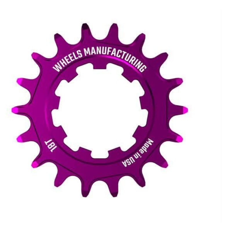 Wheels Manufacturing Solo-XD 18Tooth Cog, 7075 aluminum, Purple