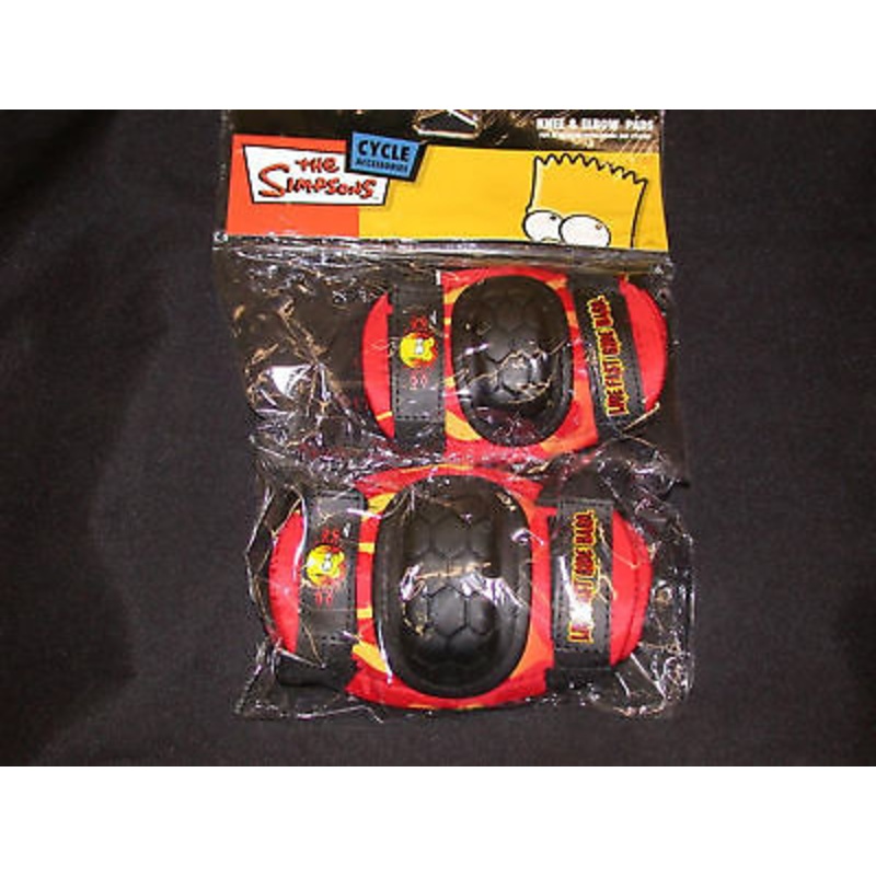 SIMPSONS CYCLE, STUNT SCOOTER,SKATE SAFETY ELBOW-KNEE PADSET GREAT IDEAL PRESENT