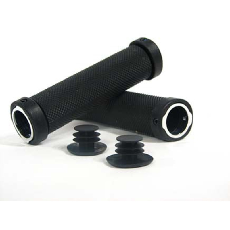 Velo – Lock-On File Pattern|GRIPS MTB BLACK BLACK FILE LOCK ON 130mm