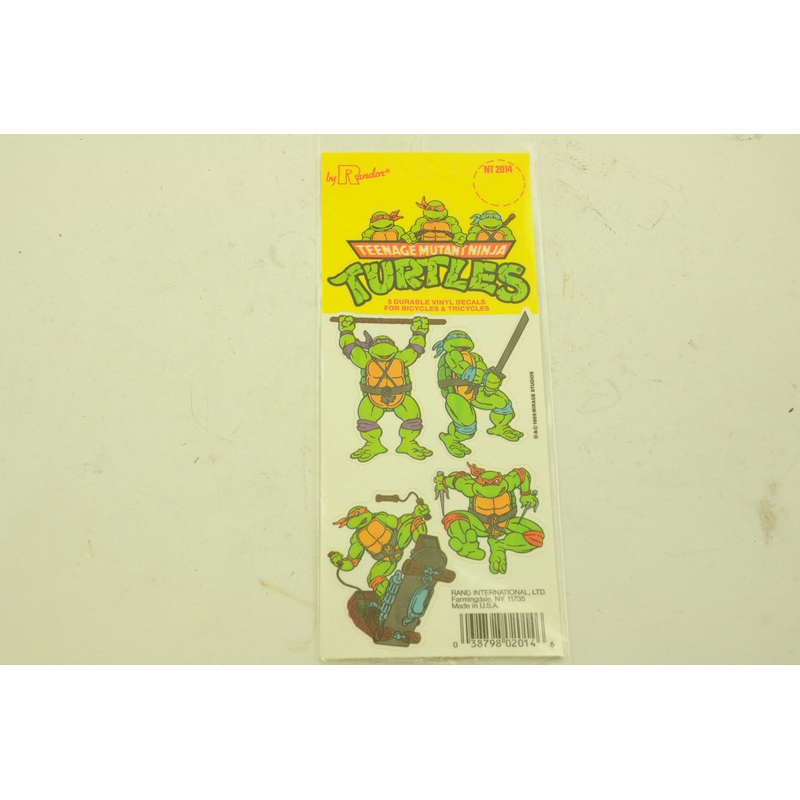 5 PIECE TEENAGE MUTANT NINJA TURTLES DURABLE VINYL DECAL TRANSFER STICKER SET