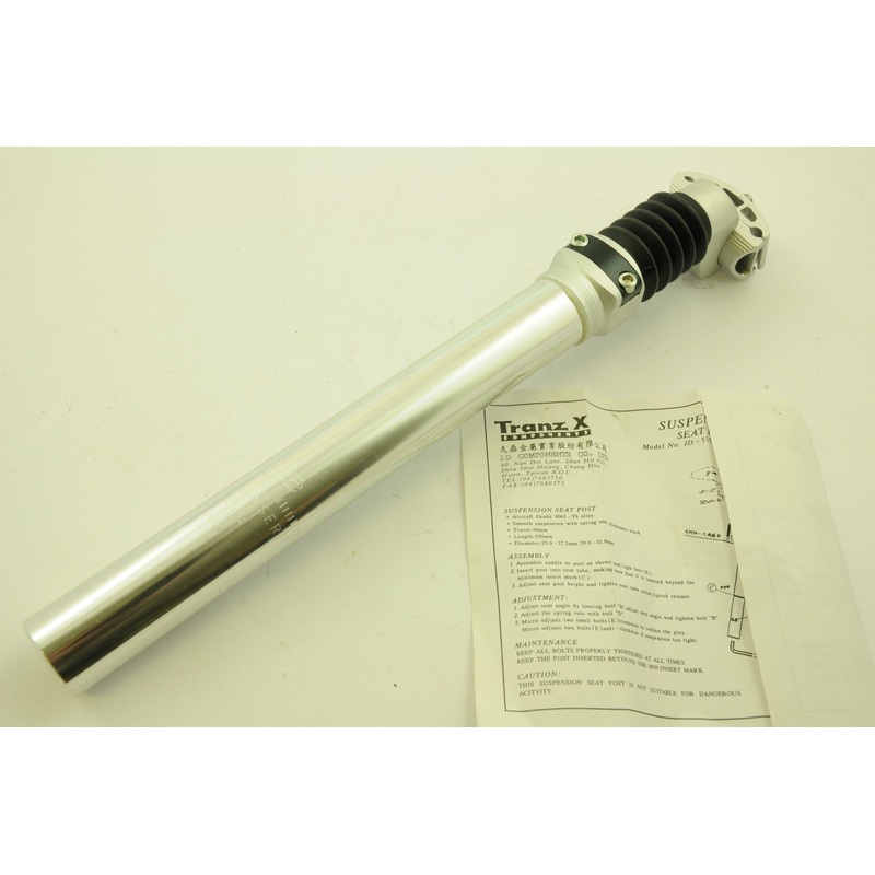 TRANZ X SUSPENSION TREKKING MTB BIKE SEAT POST 31.4mm x 14 6061-T6 ALUMINIUM