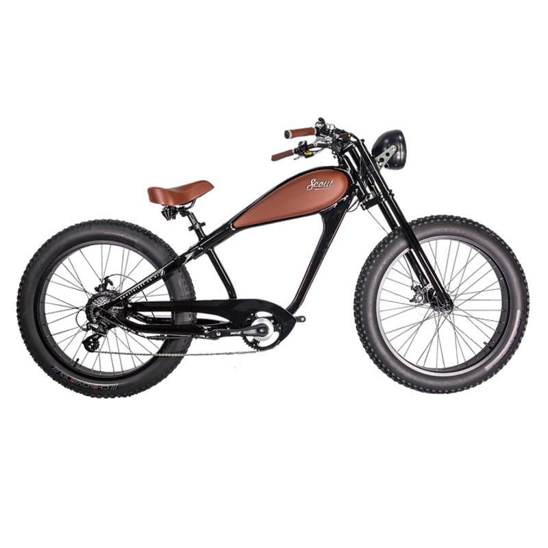Boost Bikes Scout 750|Standard Tyres / Black Rims|Standard or Street tyres / Matt White Rims|Standard Tyres|Matt White 4″ Rims|Matt Black Frame with Tan Leather Seat and Grips|Matt Black Frame with Black Leather Seat and Grips