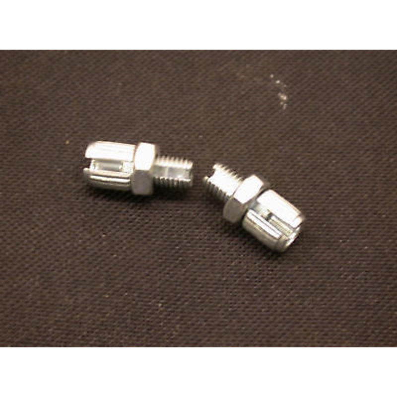 PAIR BIKE BRAKE LEVER ADJUSTERS, ALLOY BARREL CABLE ADJUSTER TENSIONERS NEW