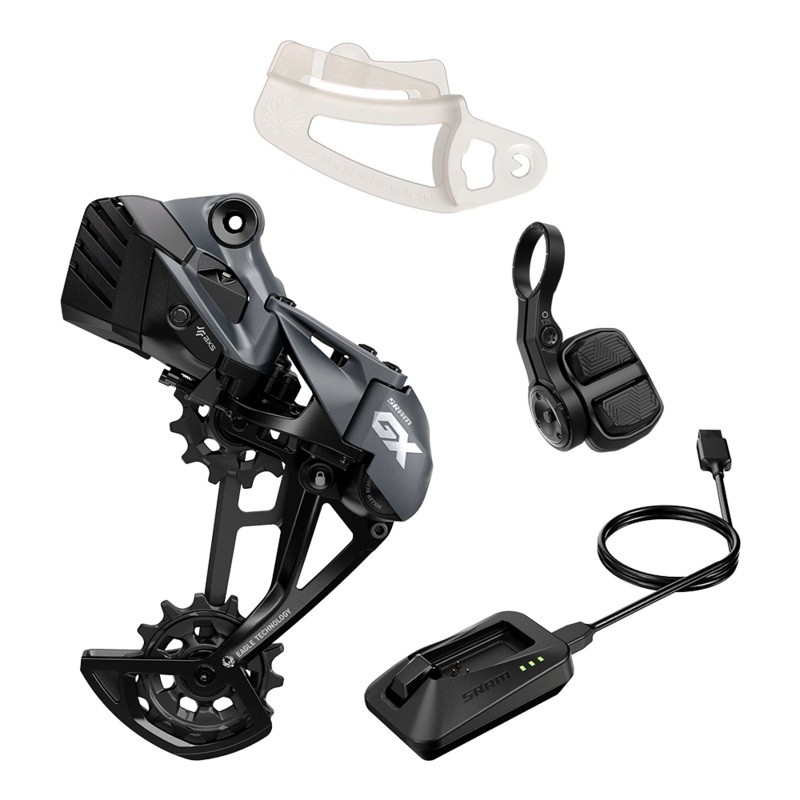 SRAM GX Eagle AXS Upgrade Kit|SRAM GX Eagle AXS Upgrade Kit (Rear derailleur with protector, Battery, POD Controller w/discrete Clamp, Powerlock, Charger/Cord, Chain Gap Tool, SRAM Multitool)