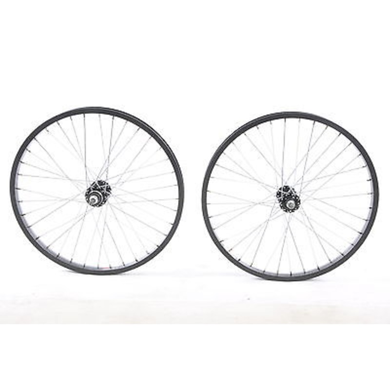 DIAMOND BACK PAIR 20 BMX BLACK WHEELS 3-8 CrMo 36 SPOKE ALEX ALLOY RIM NEW!!