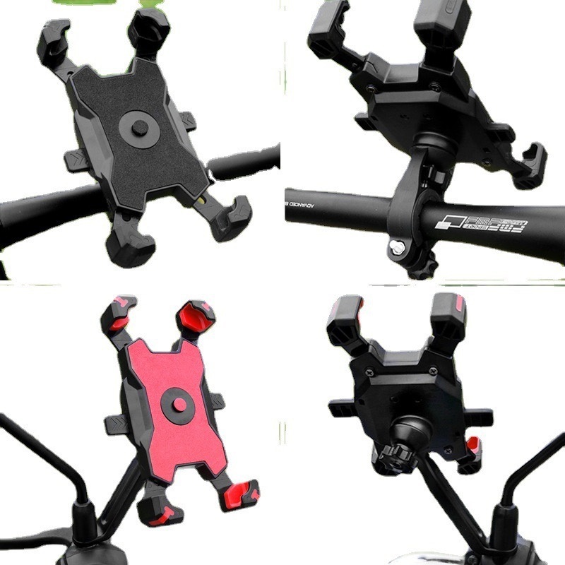Phone Holder Phone Stand Soft Pad Protection 360 Degree Adjustable Quick Unlock Button for Ebike Escooter Bicycle