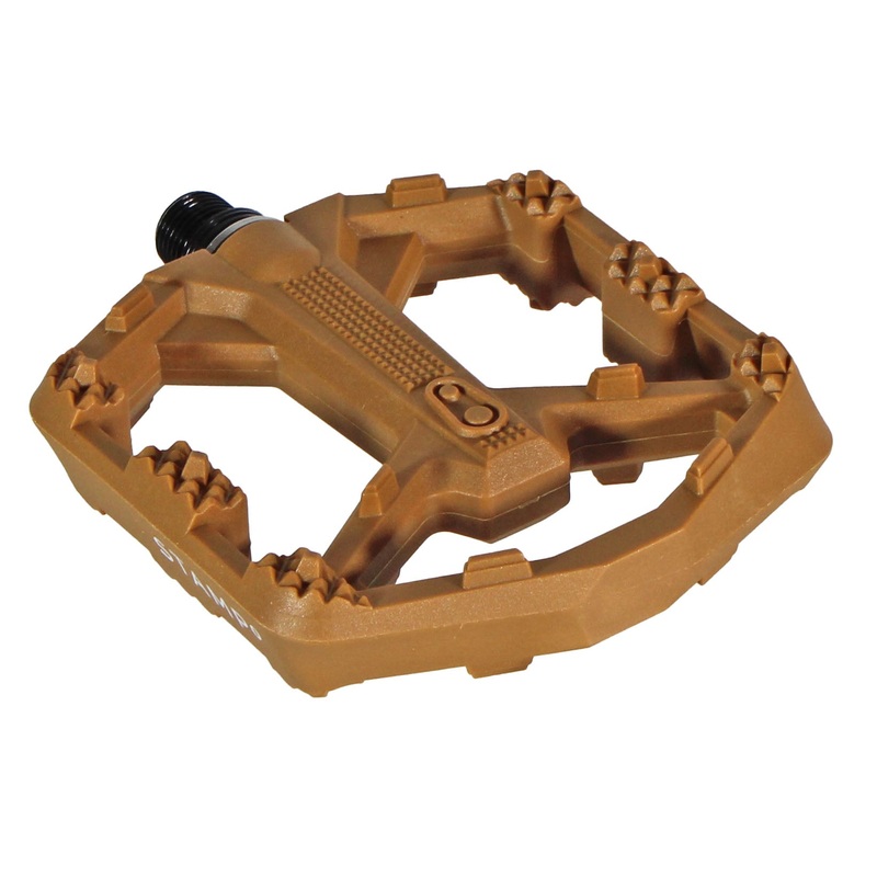 Crankbrothers Stamp 0 Pedals – Platform Aluminum 9/16 Brown Small