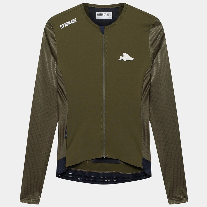 Maglia maniche lunghe Cafe du Cycliste Roxane – Verde