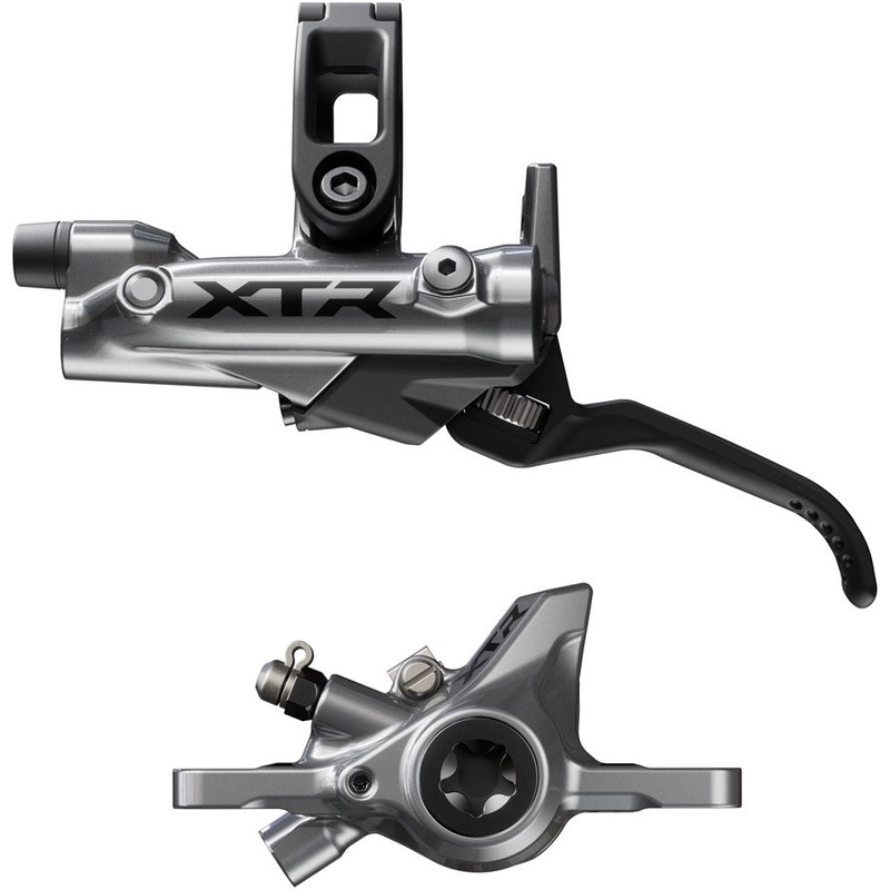 Shimano XTR BR-M9200 Disc Brake BL-M9220 Lever – Left/Front Post Mount 2-Piston Caliper SM-BH90-SS Hose Metal Pads Gray