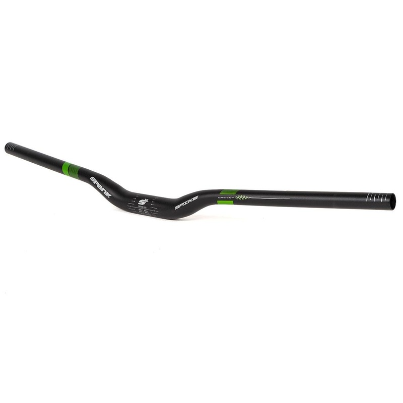 Spank SPIKE 800 Vibrocore Mountain Bike Handlebar (Black/Green)  (31.8mm) (30mm Rise) (800mm) (4/8 Sweep)