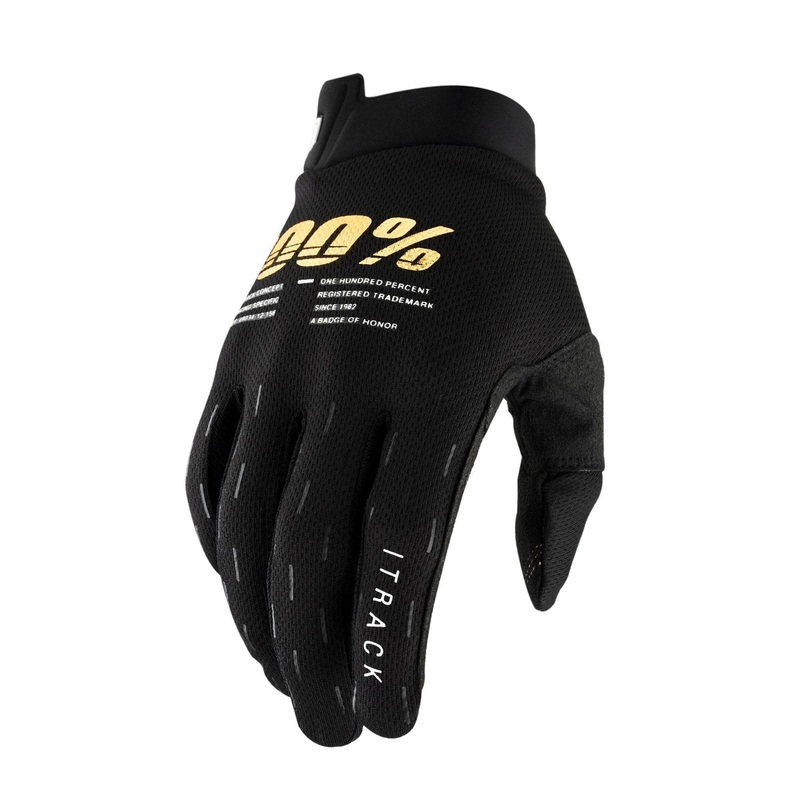 100% iTrack Gloves Black|Black|Fluro Yellow|Red|S|M|XL|XXL