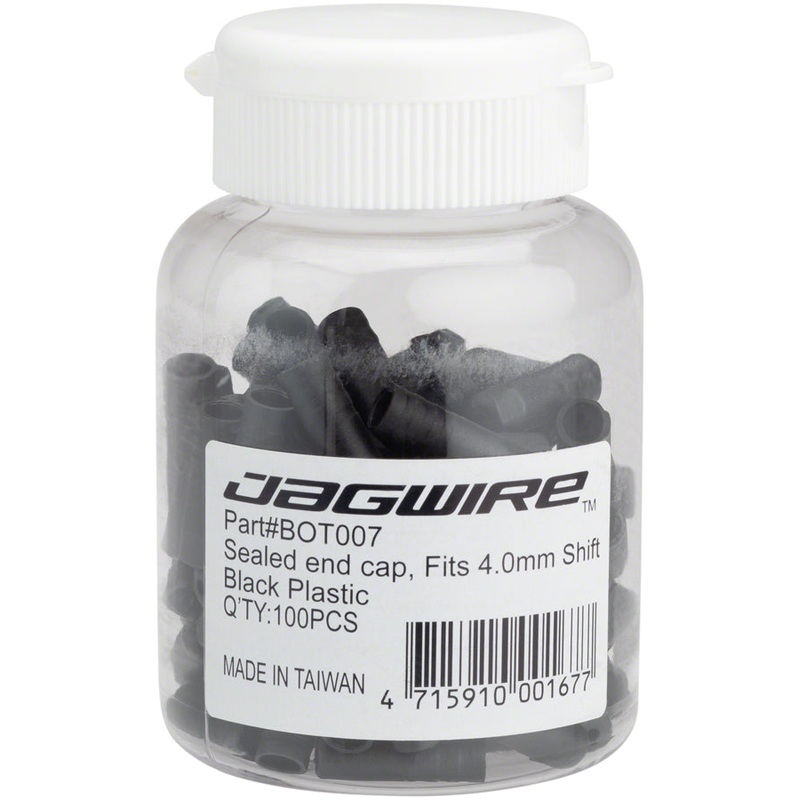 Jagwire 4mm Sealed Nylon End Caps Bottle of 100 Black
