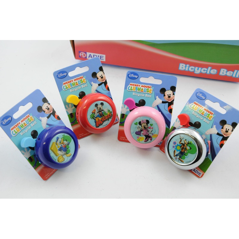 MICKEY MOUSE CLUB HOUSE KIDDIES BIKE BELLS PINK BLUE OR CHROME CYCLE BELL