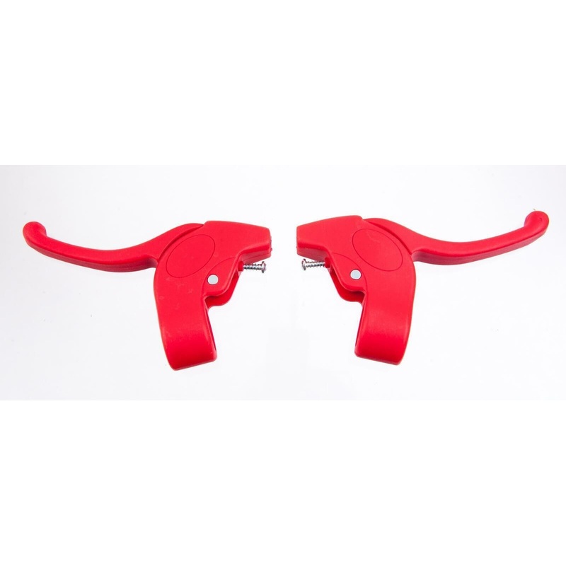 Pair 22.2mm Red Bicycle Caliper Brake Levers For Kids Bikes