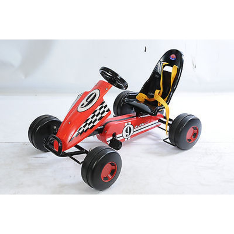 RED PEDAL GO-KART 10 WHEELS HAND BRAKE SUIT 4-6 YEARS EX DISPLAY BARGAIN