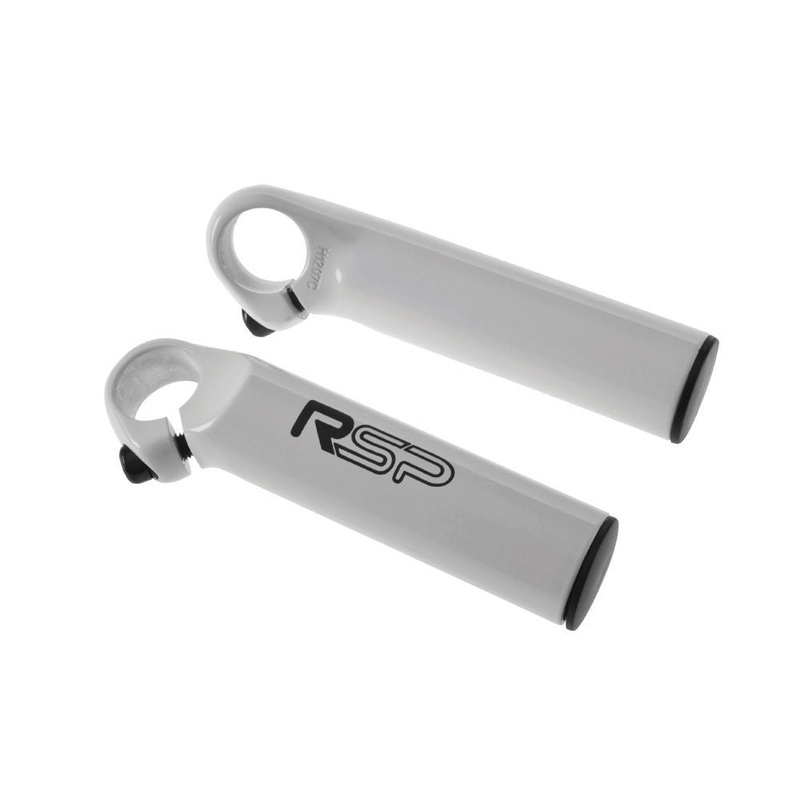 RSP SHORT PROFILE BAR ENDS WHITE LIGHTWEIGHT 6061 ALLOY BIG SAVING SALE PRICE