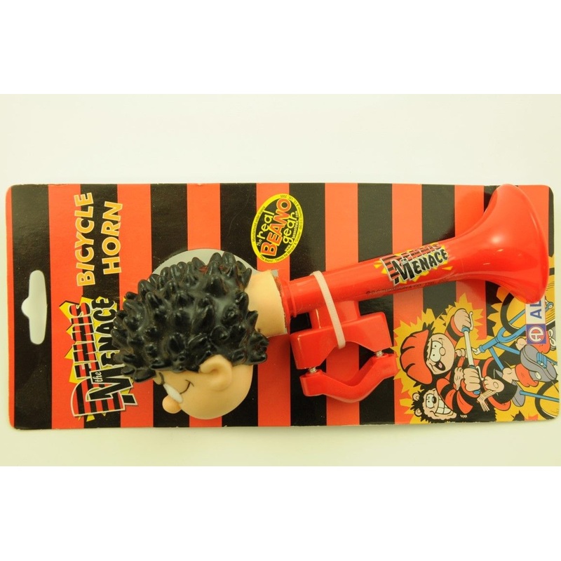 DENNIS THE MENACE BIKE HORN, KIDDIES CYCLE HOOTER GREAT IDEAL PRESENT BEANO
