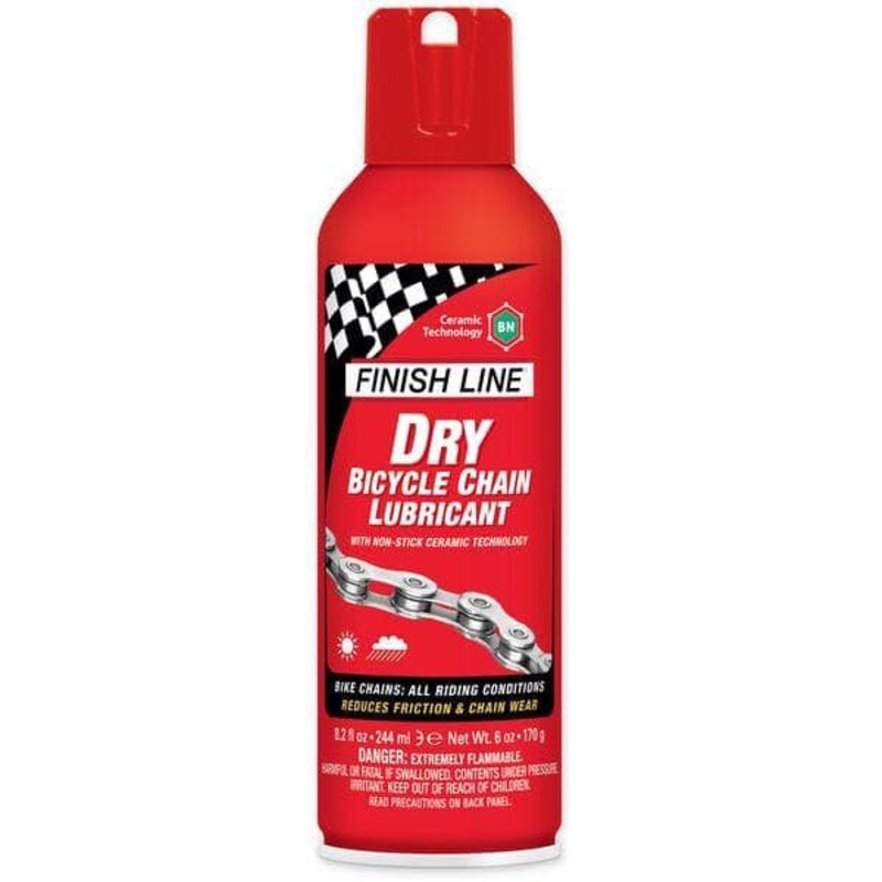 Finish Line Dry Chain Lube (Ceramic Tech) Aerosol – 8oz / 240 ml x6