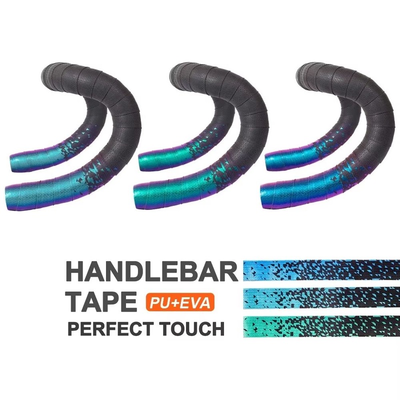 Motsuv Bicycle Handlebar Tape Anti-Vibration PU EVA Bent Cycling Road Bike Tapes Racing Breathable Non-Slip Bike Handlebar Tape