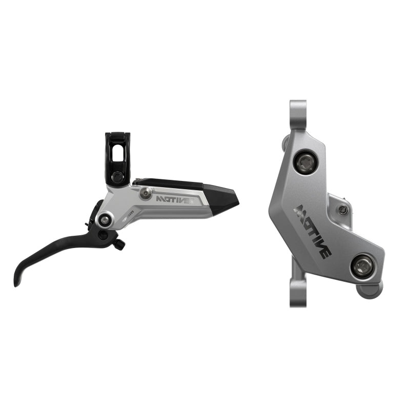 SRAM Motive Ultimate Disc Brake Lever – Rear Front 2000mm Hose Post Mount 4-Piston Alum Lever Body Carbon Blade Blk/Sil A1