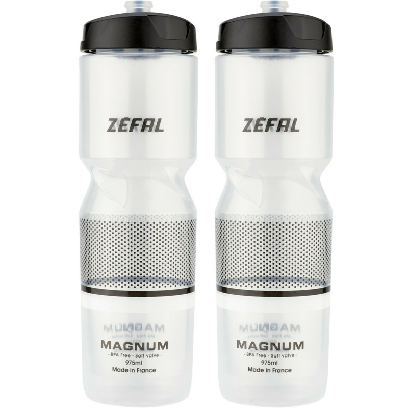 Zefal Magnum Pro Transparent 975ml Sports Water Bottle – Pack Of 2