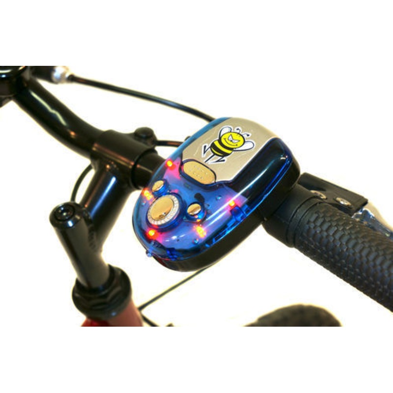 BATTERY CYCLE HOOTER BLUE MULTI SOUND WITH LED LIGHT ELECTRIC BIKE-SCOOTER HORN