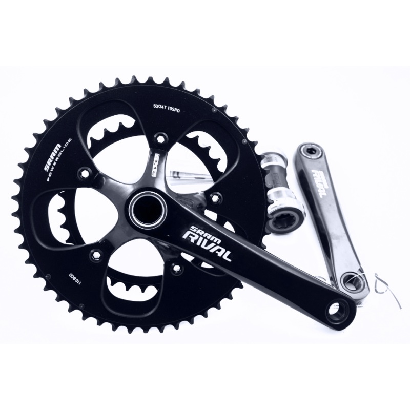 SRAM RIVAL 172.5mm CHAINWHEEL SET DOUBLE 50-34 TEETH 10 SPD 35% OFF RRP 199.99