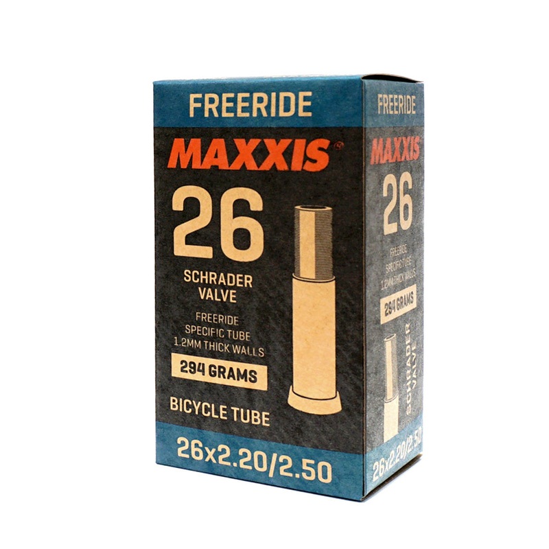 Maxxis – 26 Free Ride Tubes|MAXXIS TUBE 26 x 2.2/2.5 FREERIDE SV 48mm 1.2mm WALL|MAXXIS TUBE 26 x 2.2/2.5 FREERIDE FV 48mm 1.2mm WALL