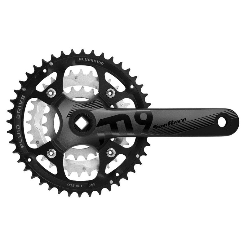 SunRace FCM914 Triple Crank – Black 175mm