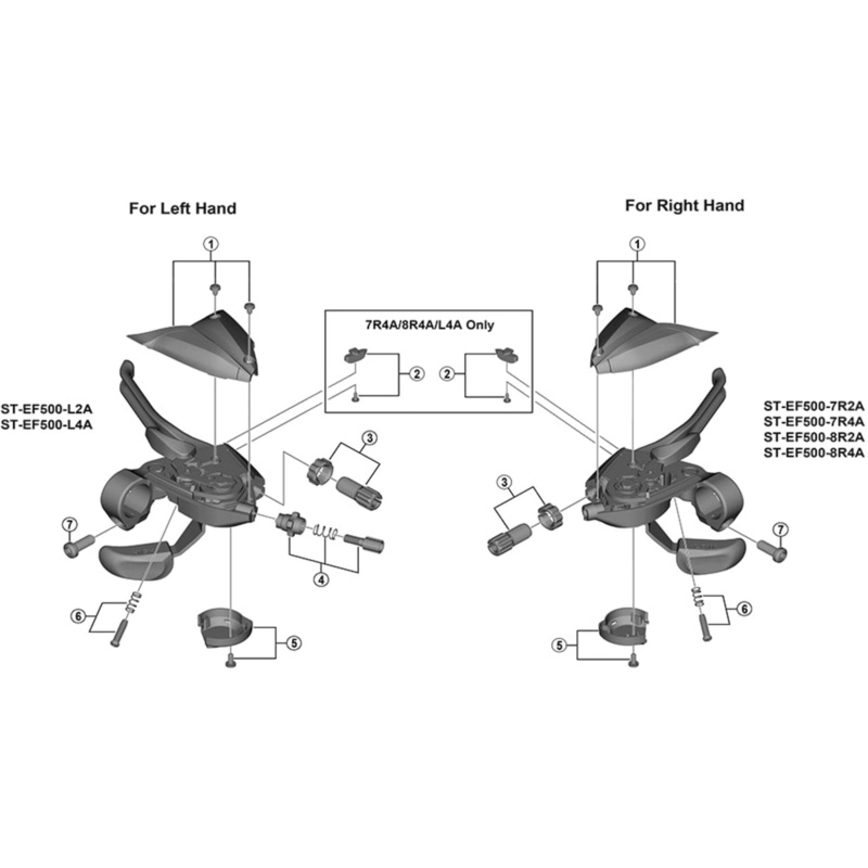 Shimano Spares ST-EF500-8R2A Upper cover and fixing screws