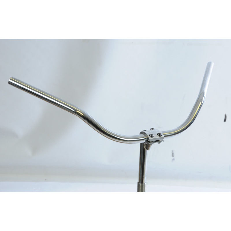 COWHORN STYLE CHROME HANDLEBAR + 4 BOLT BMX TYPE 21.1 STEM 1 FORKS