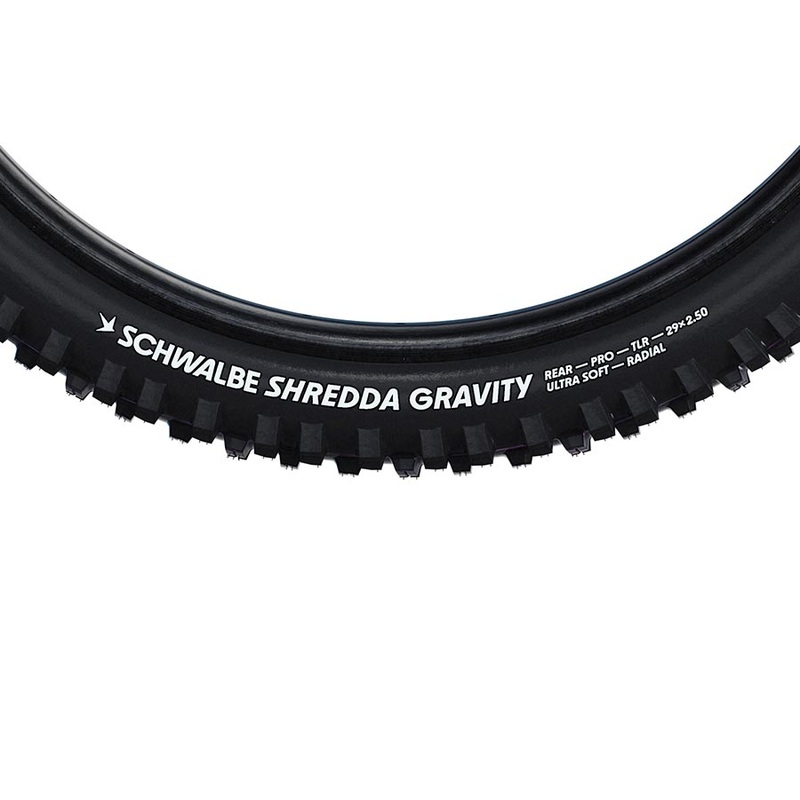 Schwalbe Shredda Rear Tire – 27.5 x 2.50 Tubeless Folding BLK Evolution Line Gravity Pro Addix Ultra Soft Radial E-50
