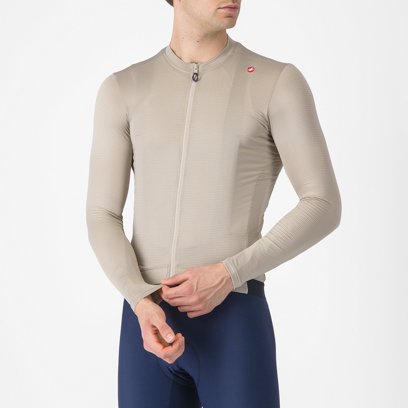 Maglia maniche lunghe Castelli Espresso – Beige