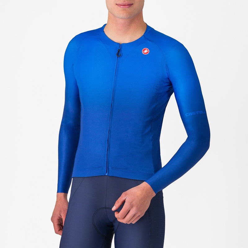 Maglia maniche lunghe Castelli UPF – Azzurro
