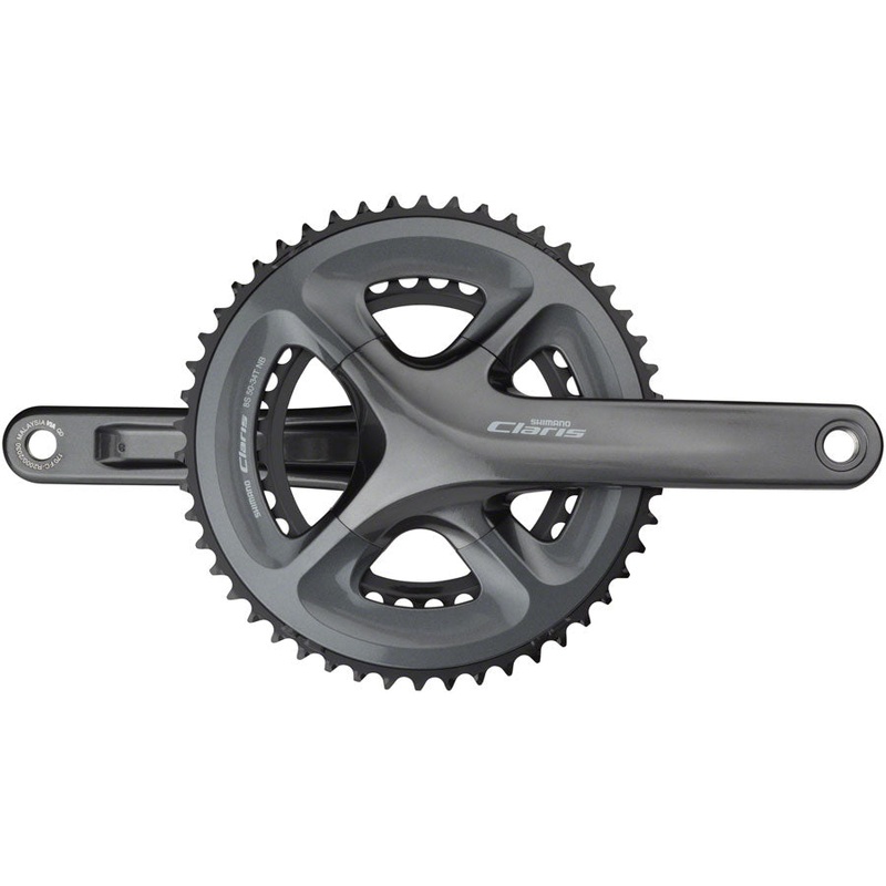 Shimano Claris FC-R2000 Crankset – 170mm 8-Speed 50/34t 110 BCD Hollowtech II Spindle Interface BLK