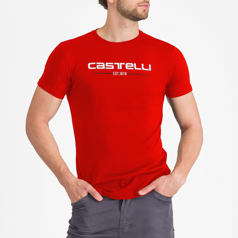 T-Shirt Castelli ’76 – Rosso|S|M|L|XL|XXL|Rosso