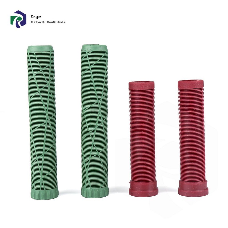 Custom Colored Plastic Products Bicycle Handlebar Parts Soft Silicone Rubber Sleeve Bike Handle Grips