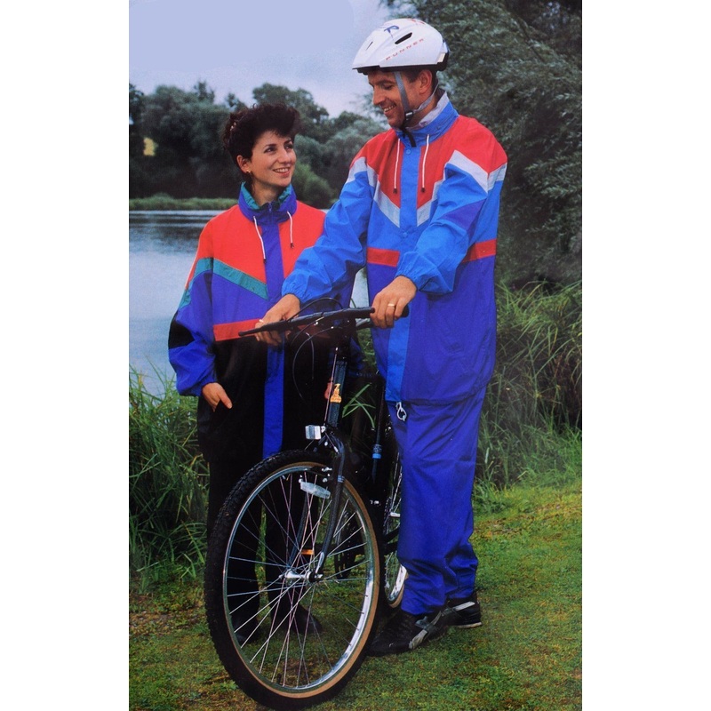 WATERPROOF SUIT LIGHTWEIGHT SMALL SIZE ADULT CYCLING PVC JACKET & TROUSERS 50% OFF