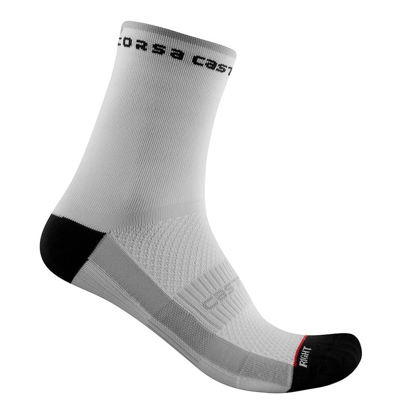 Calze donna Castelli Rosso Corsa 11 – Bianco nero