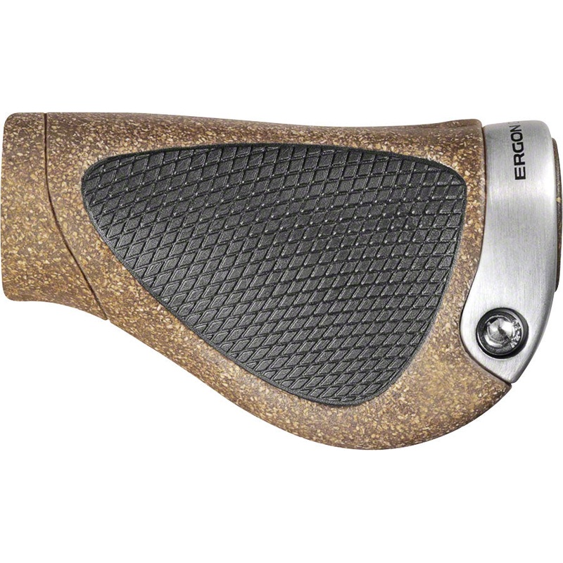 Ergon GP1 BioKork Grips – Lock-On Twistshift Small Black/Tan